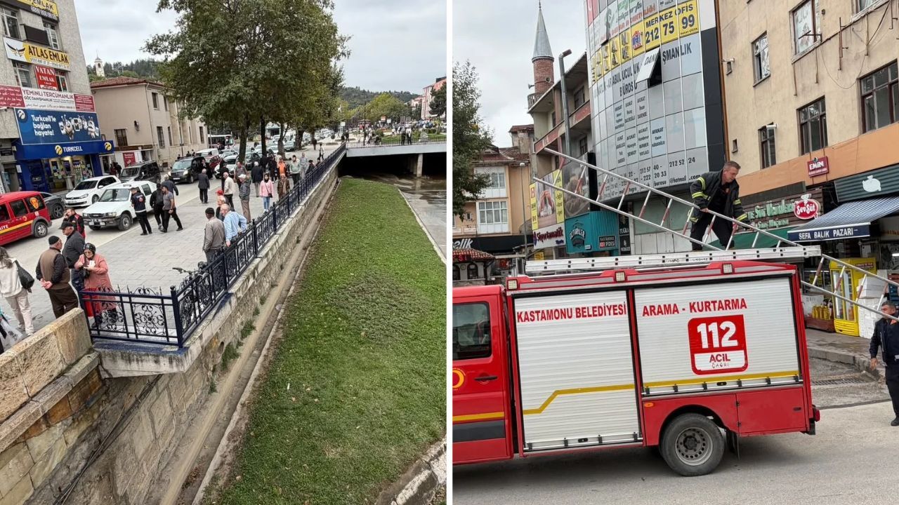 Karaçomak Deresi'ndeki sansar itfaiyeyi harekete geçirdi!