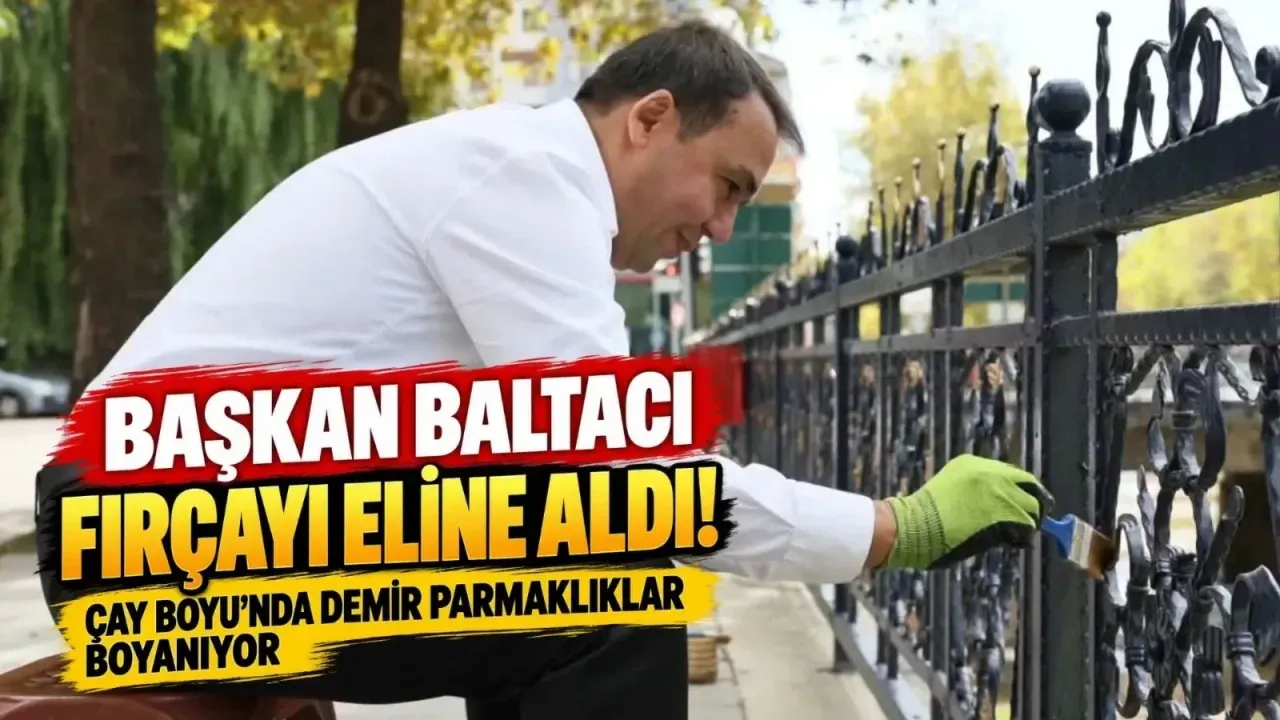 Başkan Baltacı fırçayı eline aldı!