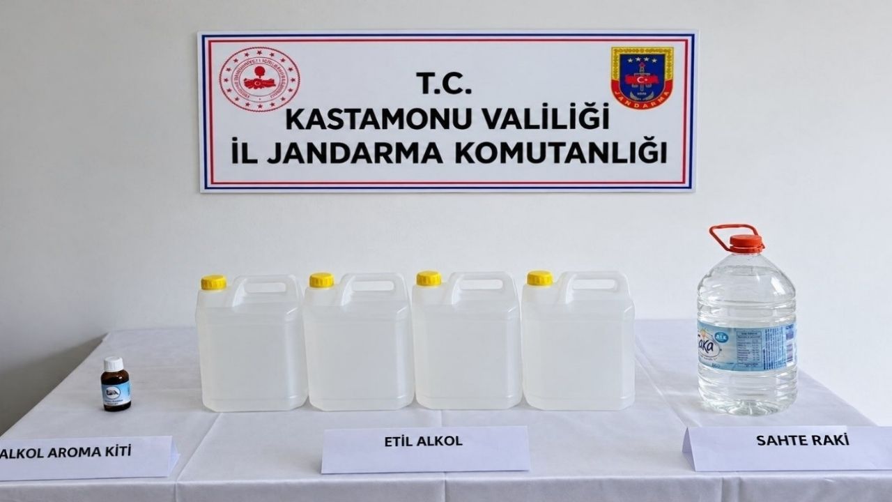 Kastamonu'da jandarmadan kaçak içkiye darbe!