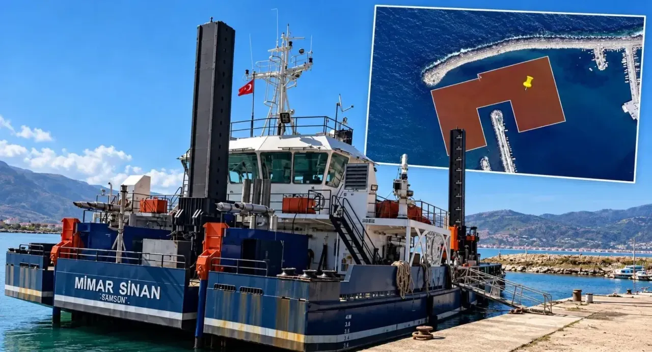 Cide Limanı için kritik adım! Tarama gemisi geldi