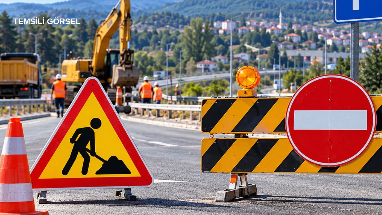 O ilçede yol çalışması: 4 gün kapalı