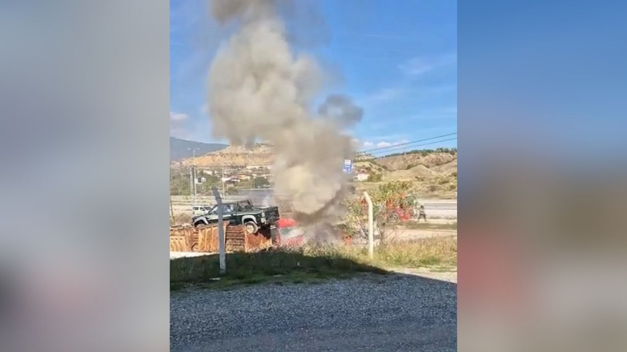 Kastamonu’da park halindeki tanker alev alev yandı