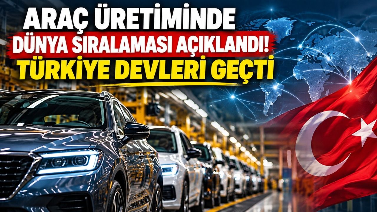 Araç üretiminde dünya sıralaması açıklandı! Türkiye devleri geçti